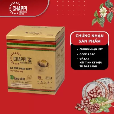Cà phê Túi lọc Đẳng Sâm Chappi Mountains Coffee